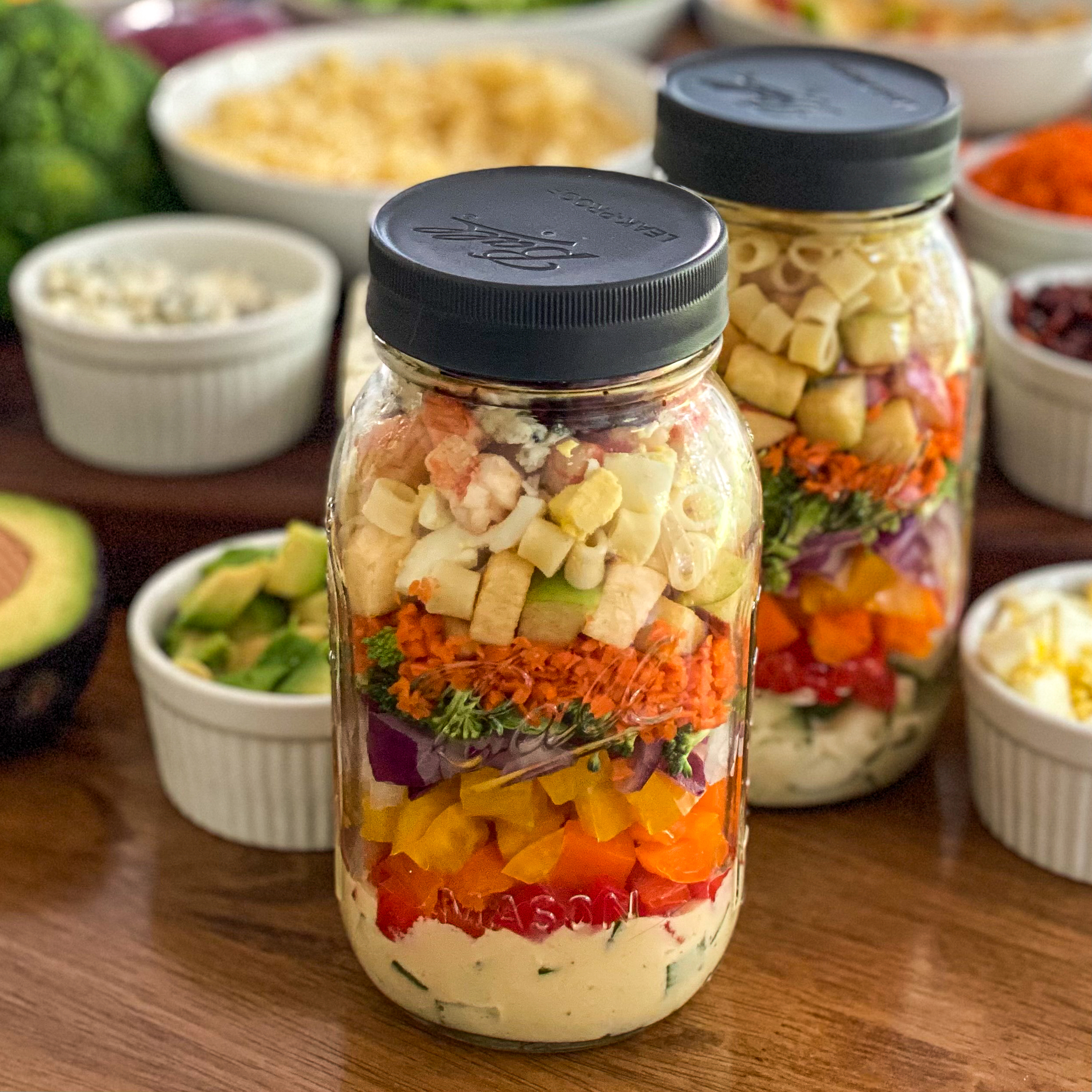 Mason Jar Salad Recipes, 1500-1800 Calories