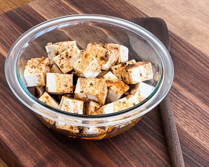 Easy Baked Tofu for Salads That Salad Lady