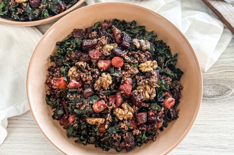 Red Quinoa Salad with Roasted Vegetables