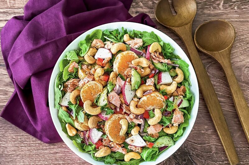 Savory and Sweet Mandarin Salmon Salad