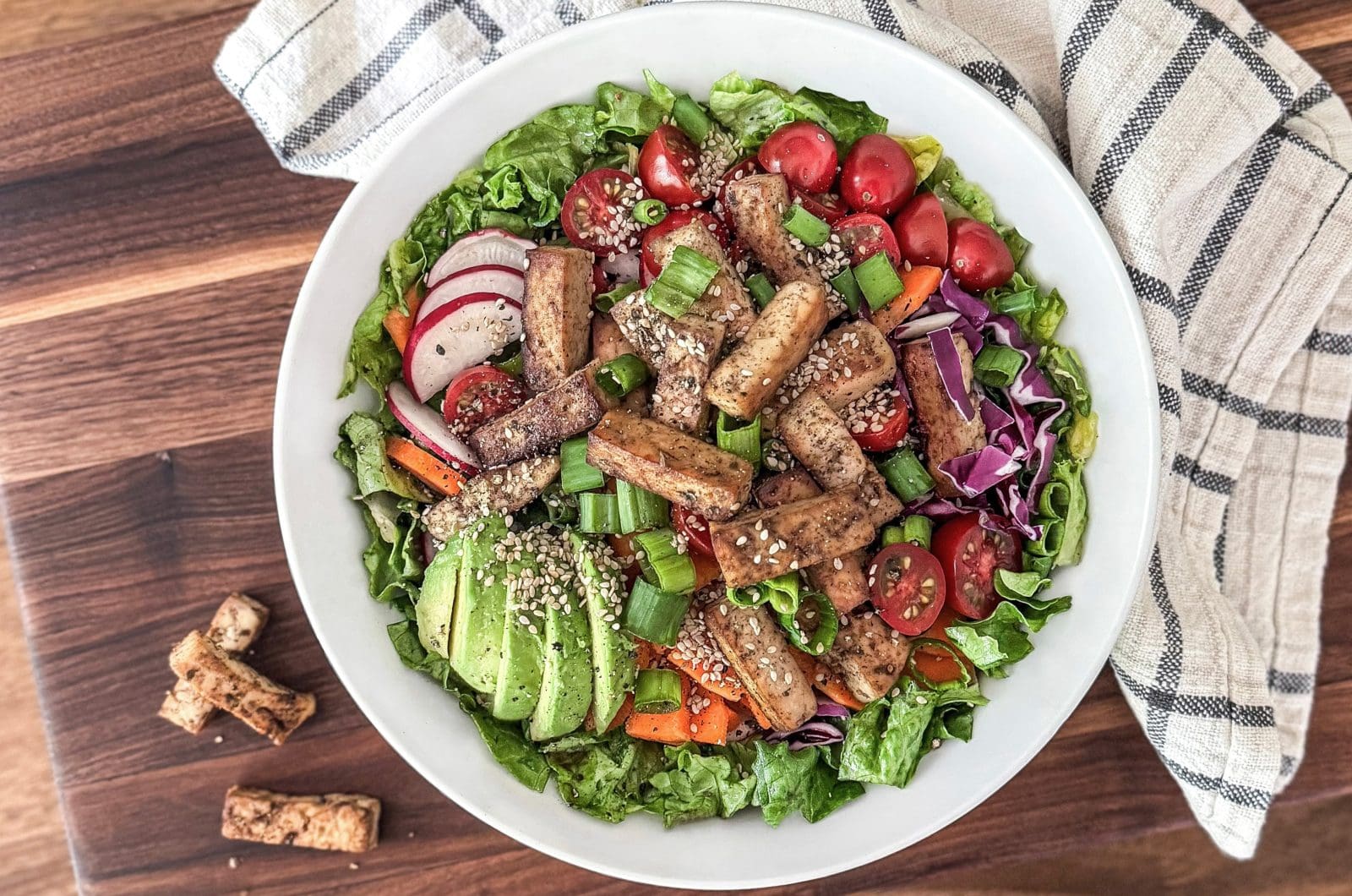 Easy Baked Tofu for Salads